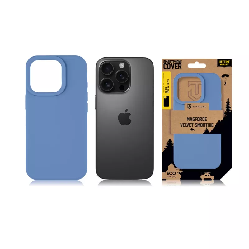 Tactical zadné puzdro MagForce Velvet Smoothie iPhone 16 Pro Charcoal Black
