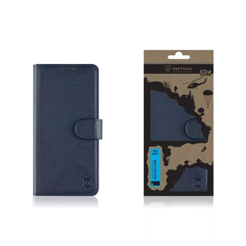 Taktické knižné puzdro Field Notes iPhone 16e/17e tmavomodrá