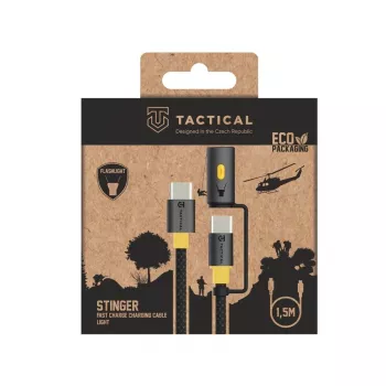 Tactical Stinger kábel USB-C/USB-C čierny