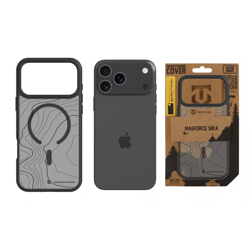 Tactical zadný kryt MagForce Hyperstealth Sika pre Apple iPhone 17 Pro Max, Asphalt