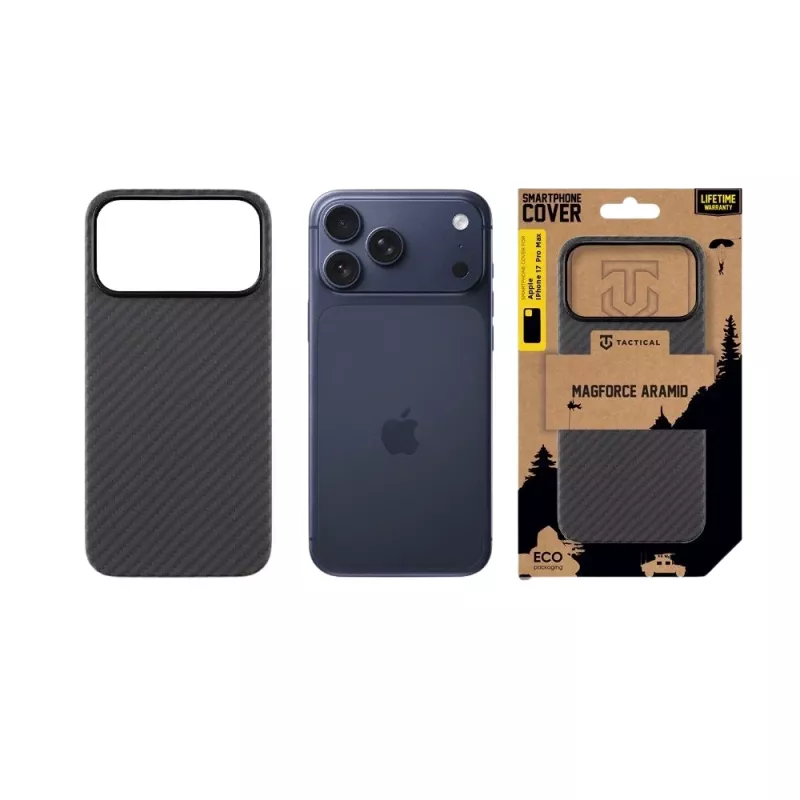 Tactical zadný kryt MagForce Aramid pre Apple iPhone 17 Pro Max čierny