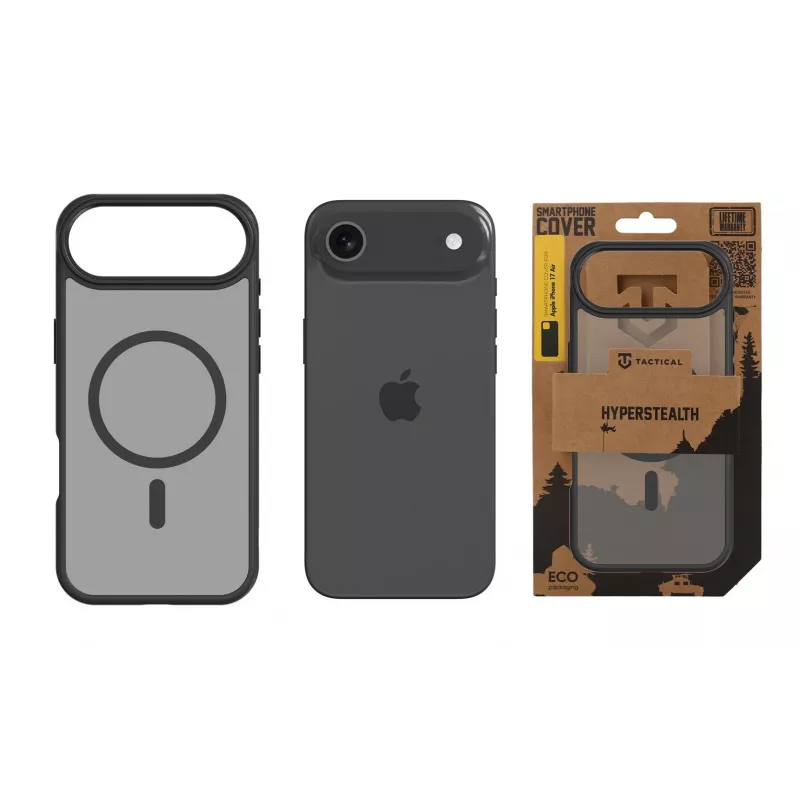 Taktické zadné puzdro MagForce Hyperstealth pre iPhone Air, Asphalt Black