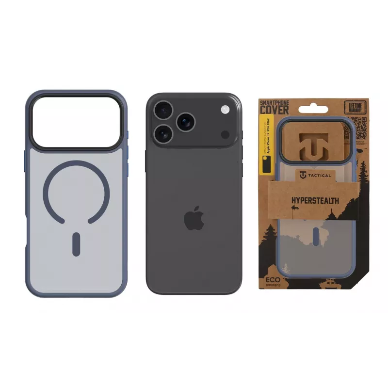 Tactical zadný kryt MagForce Hyperstealth pre iPhone 17 Pro Max, tmavomodrý