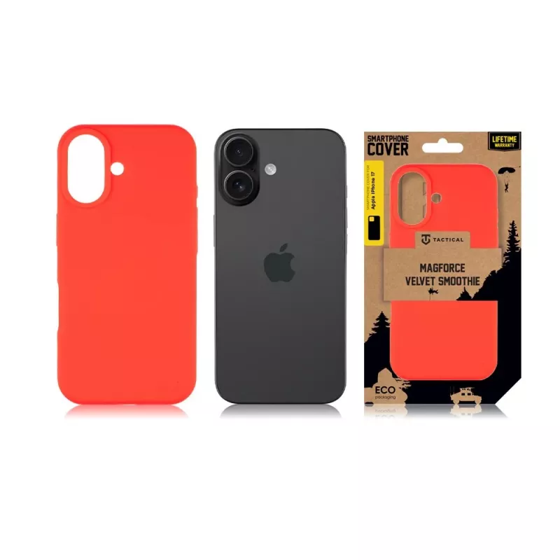 Tactical zadný kryt MagForce Velvet Smoothie pre Apple iPhone 17 – Chilli Red