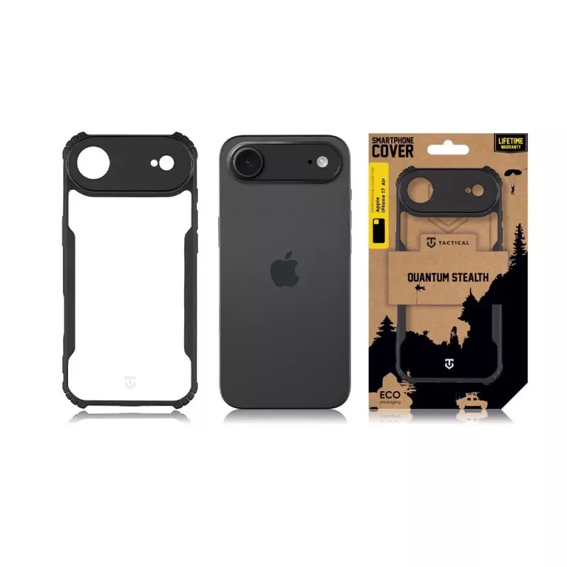 Taktické zadné puzdro Quantum Stealth iPhone Air Clear/Black