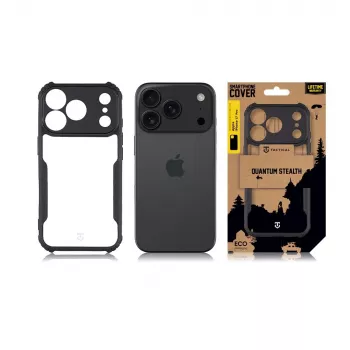 Tactical zadné krytie Quantum Stealth iPhone 17 Pro Transparent/čierna