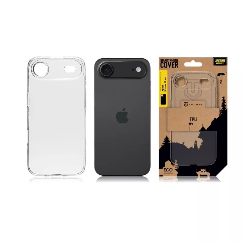 Tactical zadné krytie TPU pre iPhone Air Transparent