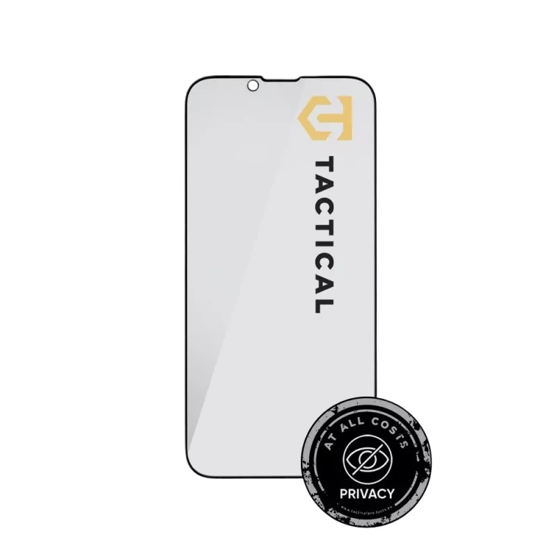 Tactical Glass Shield Privacy Stealth 5D pre iPhone 13/13 Pro/14/16e/17e čierna
