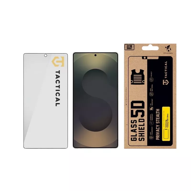 Tactical Glass Shield Privacy 5D pre Samsung Galaxy S25 Ultra čierna