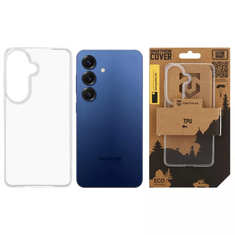 Tactical TPU zadný kryt pre Samsung Galaxy S26 transparentný