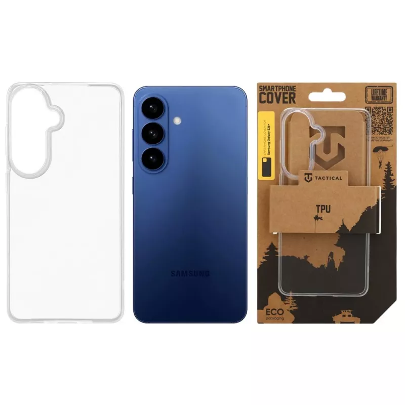 Tactical zadný kryt TPU Galaxy S26+ transparentný