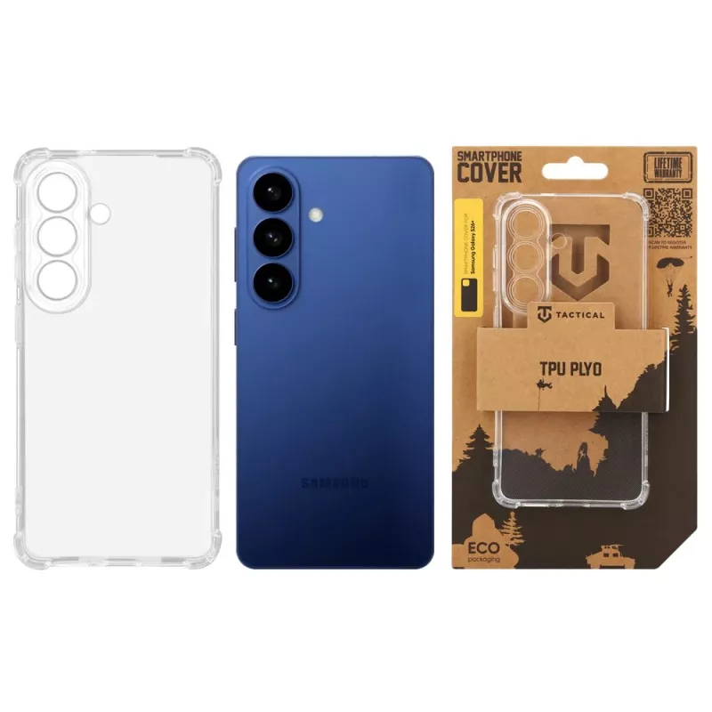Tactical zadný kryt TPU Plyo Galaxy S26+ transparentný