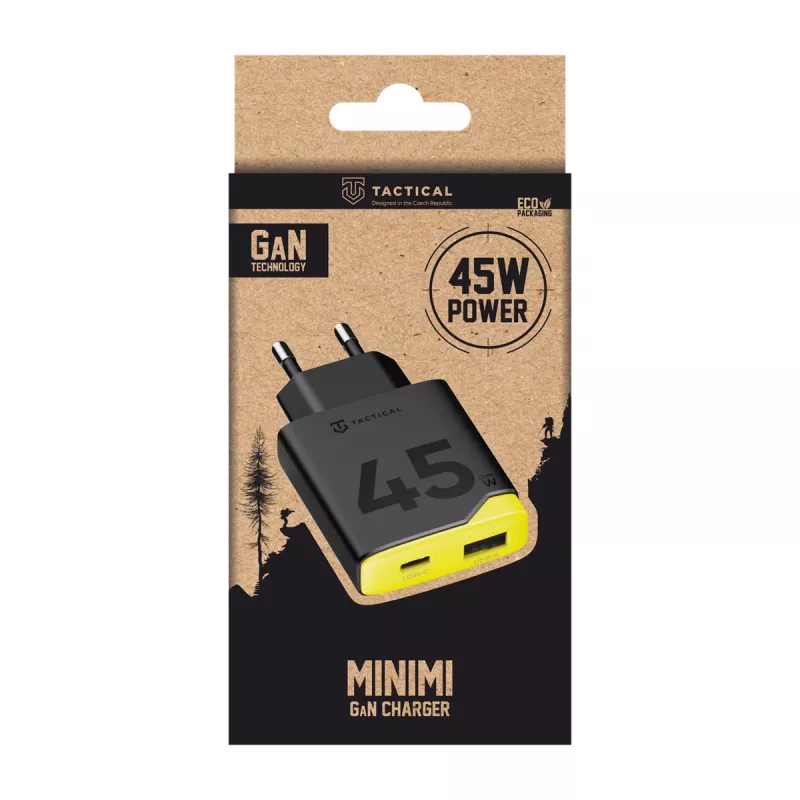 Tactical Minimi GaN 45W AC USB-C nástenná nabíjačka čierna