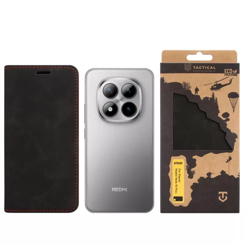 Tactical Book Cover Xproof Redmi Note 15 Pro+ 5G Black Hawk čierna
