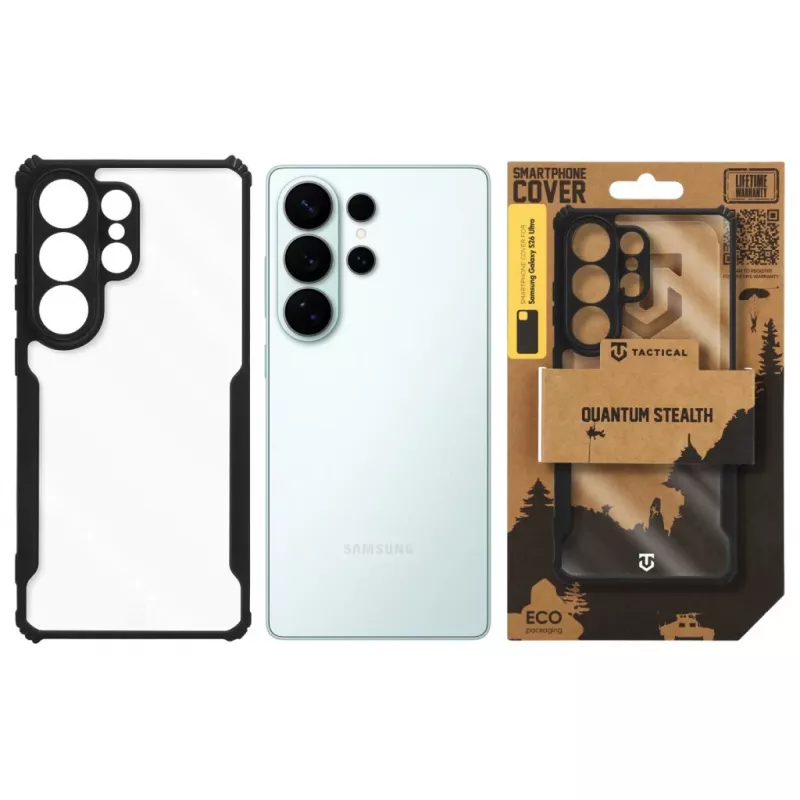 Tactical zadný kryt Quantum Stealth Galaxy S26 Ultra Clear/Black