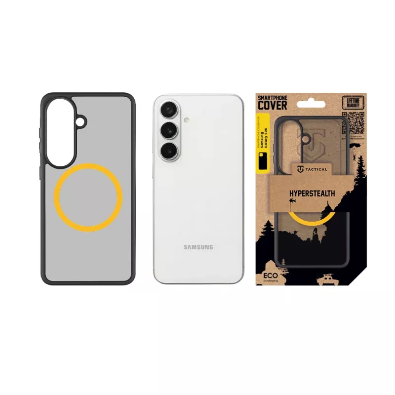 Tactical zadný kryt MagForce Hyperstealth 2.0 pre Samsung Galaxy S26, čierny/žltý