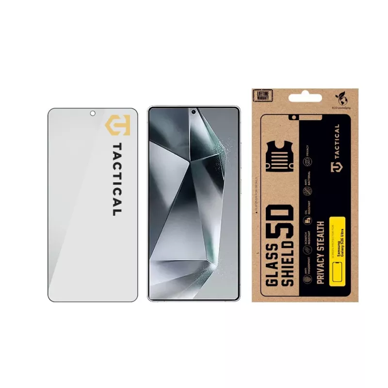 Tactical Glass Shield Privacy Stealth 5D pre Samsung Galaxy S26 Ultra čierna
