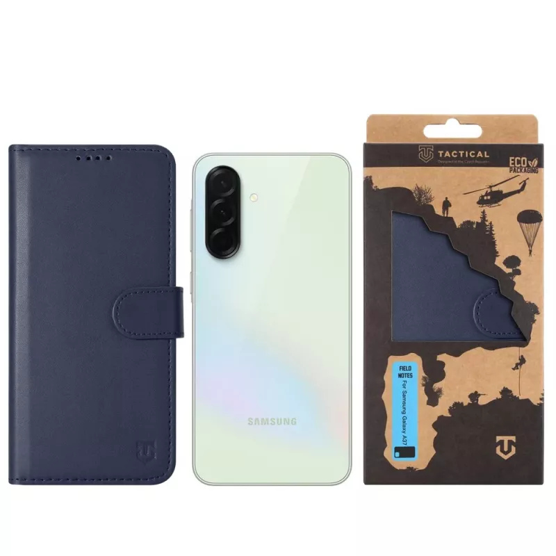 Taktické knižné puzdro Field Notes Galaxy A37 tmavomodrá