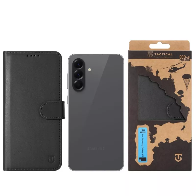 Taktické knižné puzdro Field Notes Galaxy A57 čierna