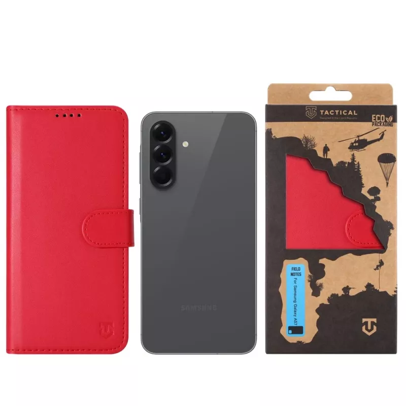 Taktické knižné puzdro Field Notes Galaxy A57 červená