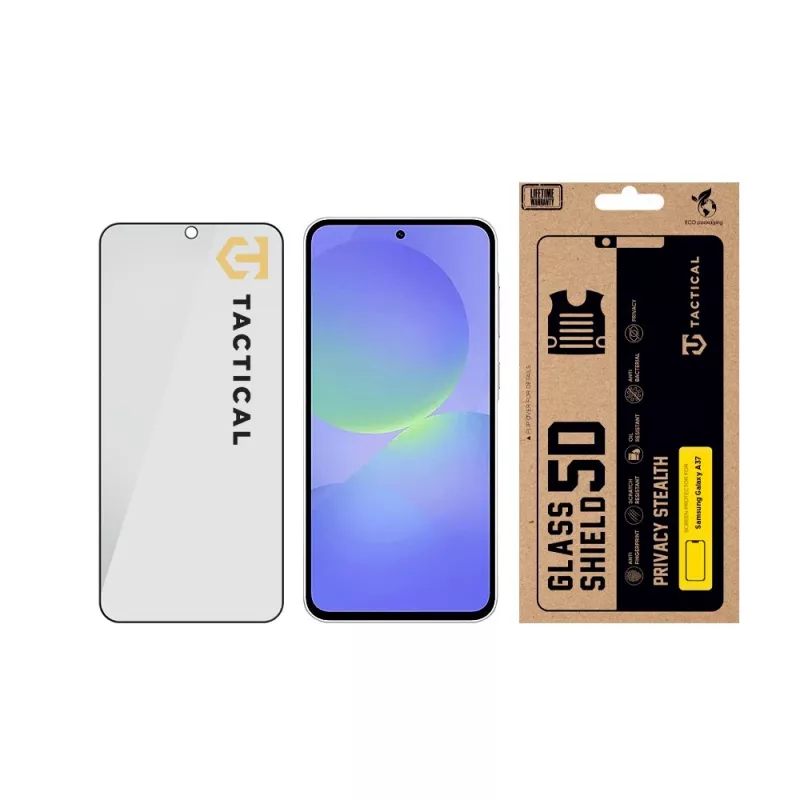Tactical Glass Shield Privacy Stealth 5D pre Samsung Galaxy A37 čierna