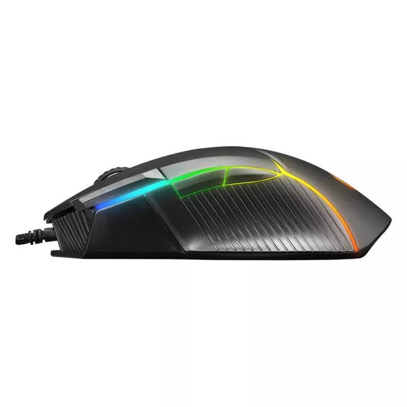 Rampage Comfort herná myš, programovateľná, 12800 DPI RGB, čierna