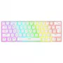 Rampage Radiant K11 60% mechanická herná klávesnica, biela, Blue Switch, RGB