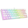 Rampage Radiant K11 60% mechanická herná klávesnica, biela, Blue Switch, RGB