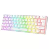 Rampage Radiant K11 60% mechanická herná klávesnica, biela, Blue Switch, RGB