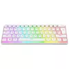 Rampage Radiant K11 60% mechanická herná klávesnica, biela, Blue Switch, RGB