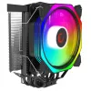 Rampage Octagon C50 CPU vzduchový chladič, 120mm PWM ventilátor, 1800 RPM, ARGB, Intel LGA 1700/1200/115X, AMD AM5/AM4/AM3+, 4 heat pipes, až do 180W TDP
