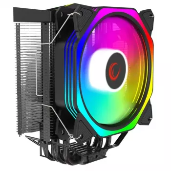 Rampage Octagon C50 CPU vzduchový chladič, 120mm PWM ventilátor, 1800 RPM, ARGB, Intel LGA 1700/1200/115X, AMD AM5/AM4/AM3+, 4 heat pipes, až do 180W TDP