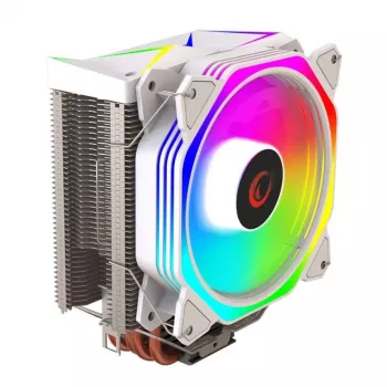 Rampage Octagon C50 CPU vzduchový chladič, 120mm ARGB ventilátor, biely, LGA 1700/AM5