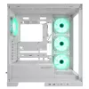 Rampage Hydra V2 Mid Tower PC skriňa biela s 4x 120mm ARGB ventilátormi a tvrdeným sklom