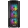 Rampage Shelob Mid Tower PC skriňa, 4x ARGB ventilátory, tvrdené sklo, čierna