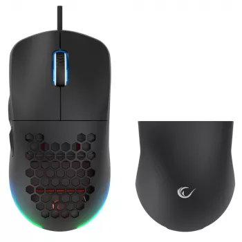 Rampage BLINK káblová USB herná myš, 12800 DPI, RGB, optický senzor, čierna