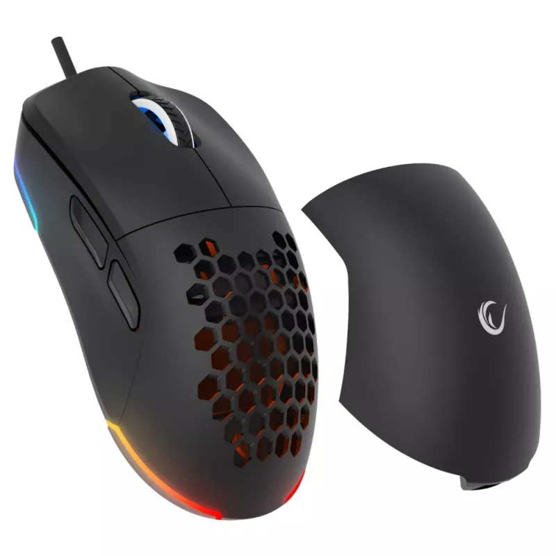 Rampage BLINK káblová USB herná myš, 12800 DPI, RGB, optický senzor, čierna