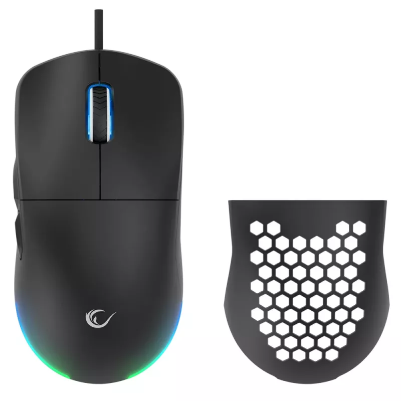 Rampage BLINK káblová USB herná myš, 12800 DPI, RGB, optický senzor, čierna