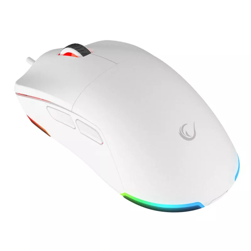 Rampage BLINK káblová herná myš, 12800 DPI, RGB, optický senzor, biela