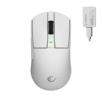 Rampage Zenith Pro bezdrôtová herná myš 26000 DPI biela + 4KHz prijímač PAW3395 BT 5.2