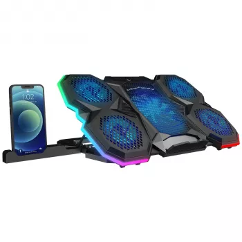 Rampage X-RANGER 9-17 RGB nastaviteľná chladiaca podložka na notebook