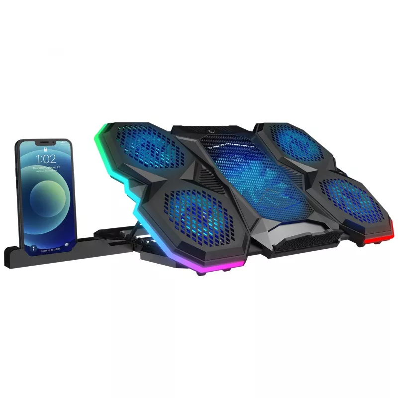 Rampage X-RANGER 9-17 RGB nastaviteľná chladiaca podložka na notebook