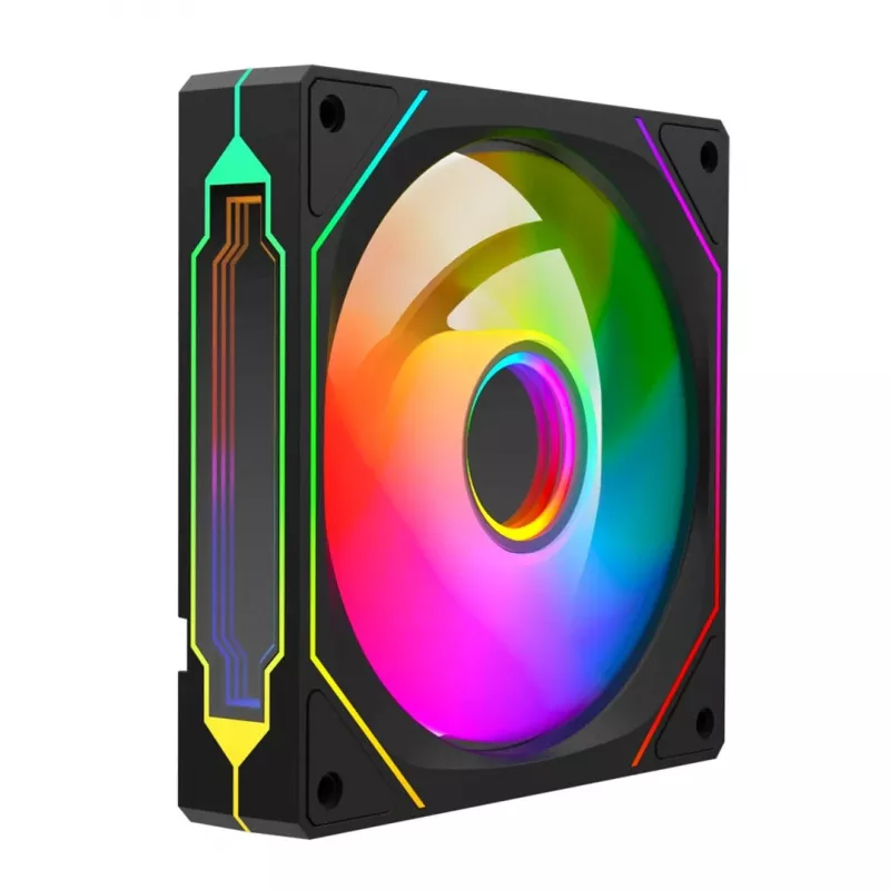 Rampage 120mm 1800RPM Infinite Loop ARGB PWM čierny ventilátor do skrine