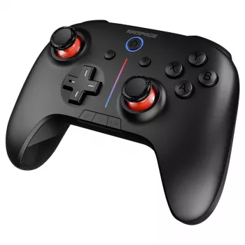 Rampage Hydra Pro Pad Wireless RGB 2.4G Hall Effect ovládač s magnetickými spúšťami, čierny