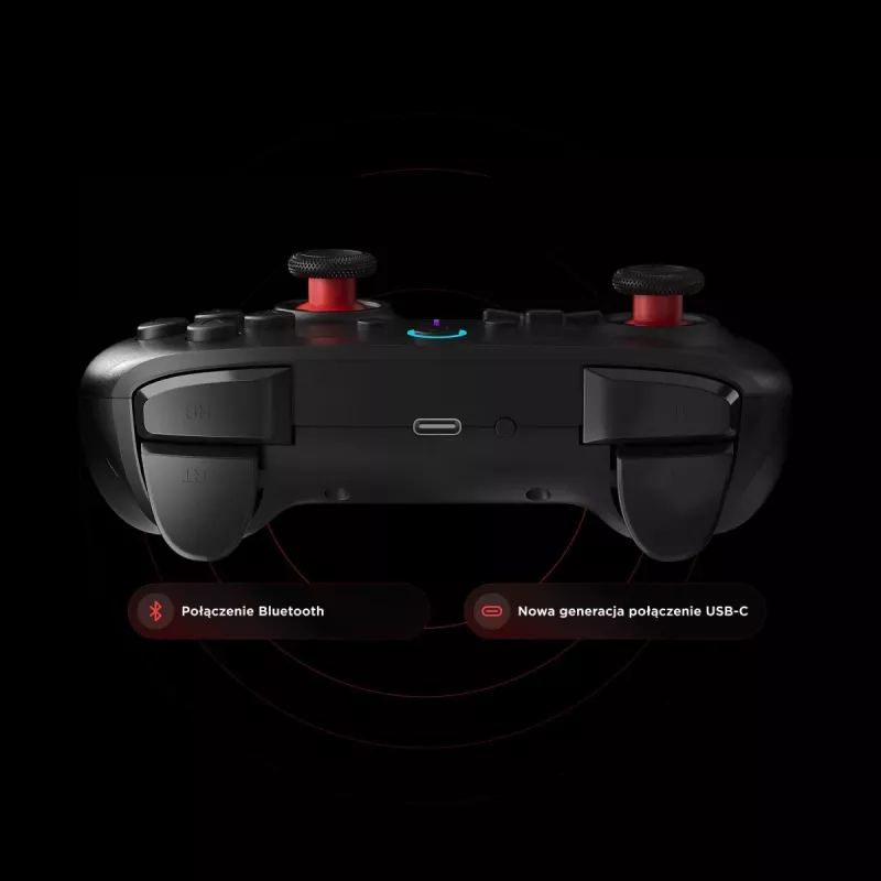 Rampage Hydra Pro Pad Wireless RGB 2.4G Hall Effect ovládač s magnetickými spúšťami, čierny