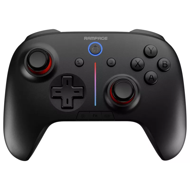 Rampage Hydra Pro Pad Wireless RGB 2.4G Hall Effect ovládač s magnetickými spúšťami, čierny