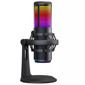 Rampage Bemol RGB USB-C herný mikrofón, čierny