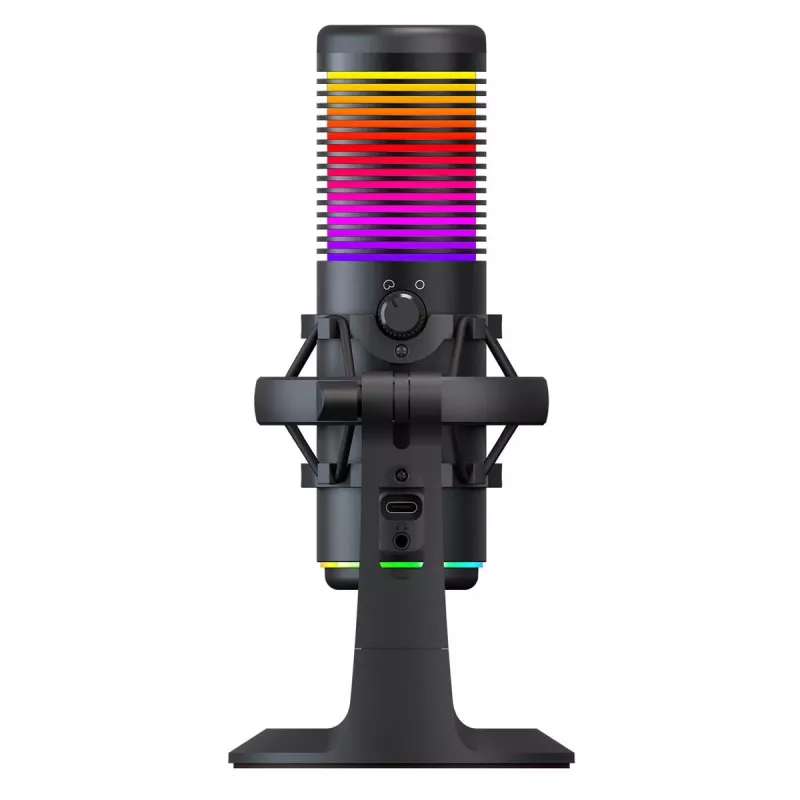 Rampage Bemol RGB USB-C herný mikrofón, čierny
