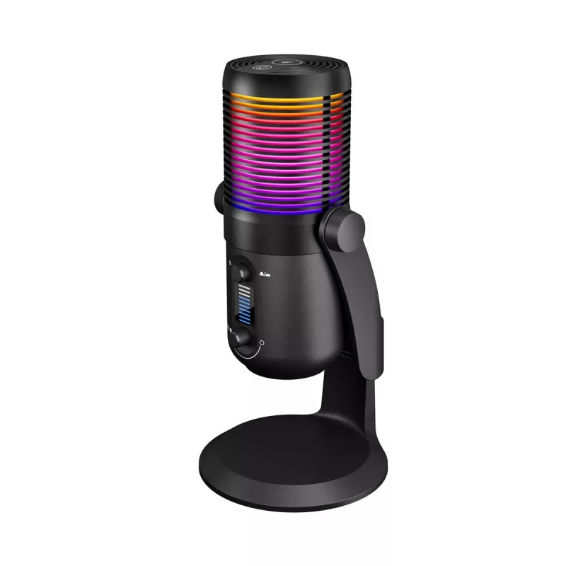 Rampage Diyez RGB USB-C herný mikrofón, čierny