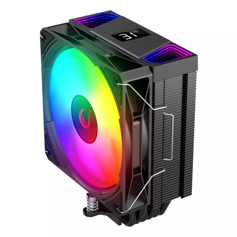 Rampage Octagon C70 CPU chladič LGA1700/AM5 LCD ventilátor Infinity 120mm ARGB čierny